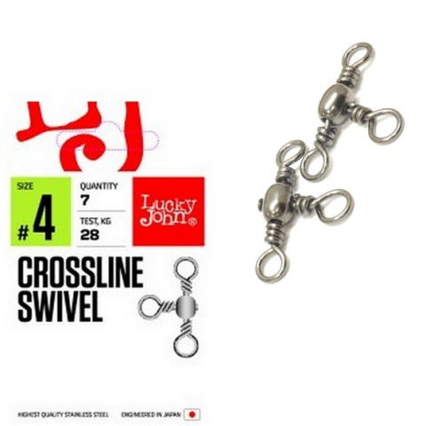 LJ Krętlik Potrójny Crossline Swivel #6 7szt.