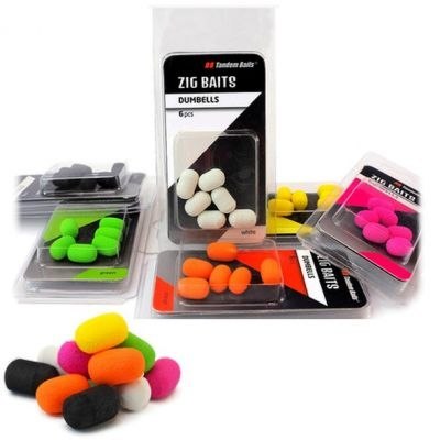 Tandem Baits ZIG RIG Dumbells Żółte 6szt