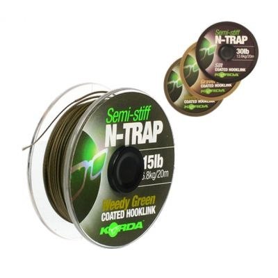 KORDA Plecionka N-TRAP Semi Stiff 20lb/20m Weedy Green
