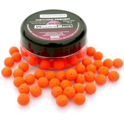 Warmuz Baits Kulki Pop UP 10mm Truskawka Krem Method Feeder
