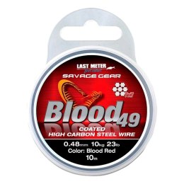 Savage Gear Blood49 Coated Red 0,48mm 11kg 10m