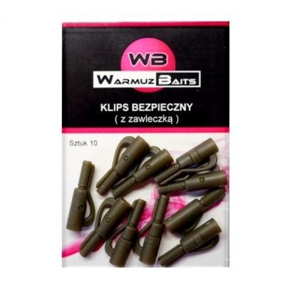 Warmuz Baits Bezpieczny Klips z Bolcem Zielony 10szt.