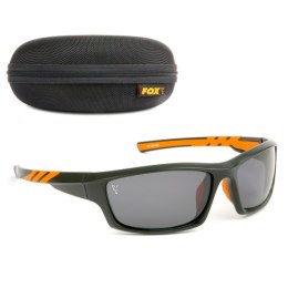 Fox Okulary Black Orange Sunglasses Lens Grey