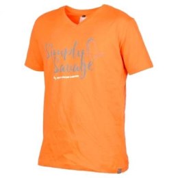 Savage Gear Simply Savage T-Shirt Orange XXL V-neck Koszulka
