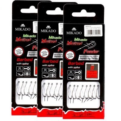 MIKADO Przypony Method Feeder Spike Igła #10 Żyłka HMFB12I-10