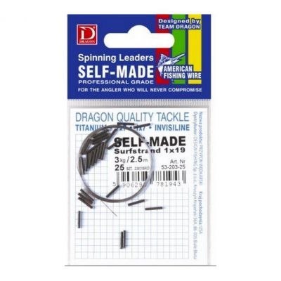 DRAGON Przypon Self Made Surflon 7x7 12kg 2,5m 25szt
