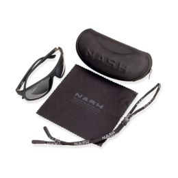 Nash Okulary Black Wraps With Grey Lenses