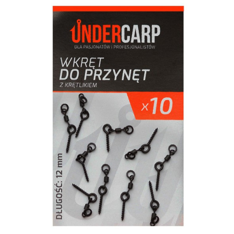 Undercarp Wkręt Do Przynęt Z Krętlikiem 12mm