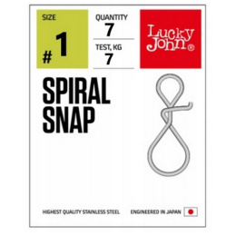 Lucky John Agrafka Spiral Snap Quick Lock #1 7szt.