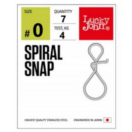 Lucky John Agrafka Spiral Snap Quick Lock #0 7szt.