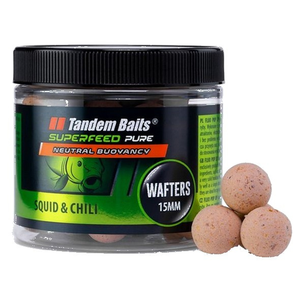 Tandem Baits SuperFeed Pure Wafters 15mm 70g Squid Chilli