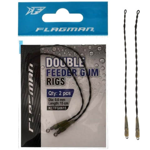 Flagman Łącznik Double Feeder Gum Rigs 0.6mm/15cm