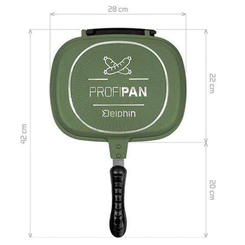 Delphin Patelnia Delphin ProfiPAN Green 22x28x7cm