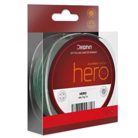 Delphin Plecionka HERO 0,12mm 117m 8,2kg Zielona