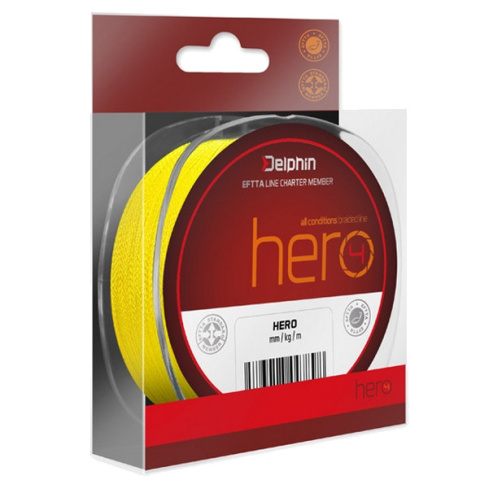 Delphin Plecionka HERO 4 0,12mm 117m 8,2kg Fluo