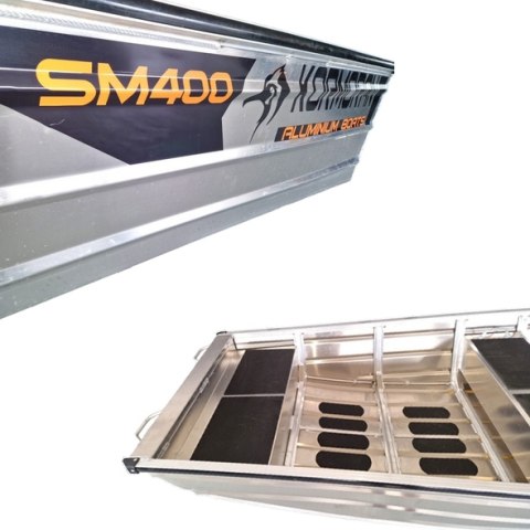 Kormoran Łódź Aluminiowa SM400S 4,00m Łódka Wędkarska Płaskodenna