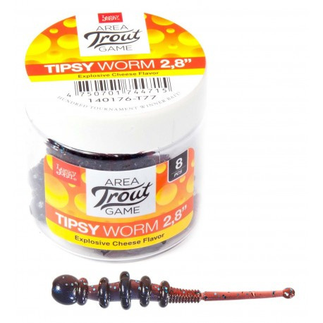 Lucky John Guma Tipsy Worm 2,8" 7cm kolor T77