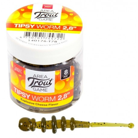 Lucky John Guma Tipsy Worm 2,8" 7cm kolor T78