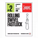 Lucky John Krętlik Z Agrafką Fastlock #6 10szt