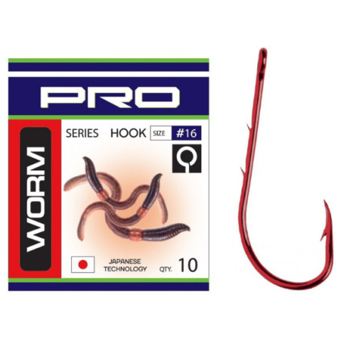 Flagman Haczyki PRO Hooks Worm #14 10szt.