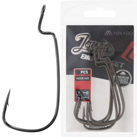 MIKADO Jaws Big Offset Hooks #8/0 3szt. Haki Haczyki