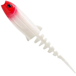 Savage Gear Cannibal Minnow V-Tail Red Head 10cm Guma