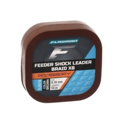 Flagman Plecionka Feeder Shock Leader Braid X8 Brown 0,16mm 10m