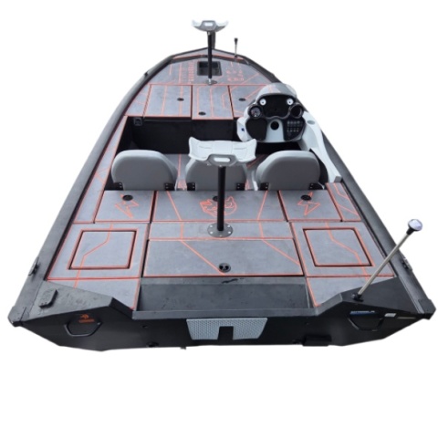 Kormoran Łódź Aluminiowa V518 Tracker Bass Wędkarska Czarna Zabudowana