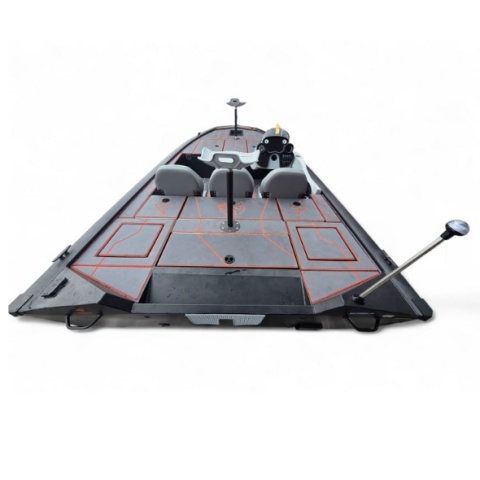 Kormoran Łódź Aluminiowa V518 Tracker Bass Wędkarska Czarna Zabudowana