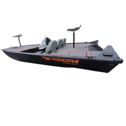 Kormoran Łódź Aluminiowa V518 Tracker Bass Wędkarska Czarna Zabudowana