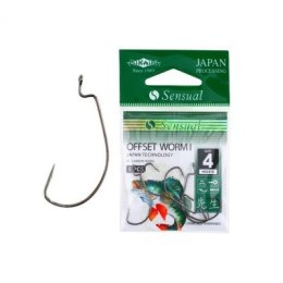 Mikado Haki Sensual Offset Worm I #4/0 Black 5szt HS2315