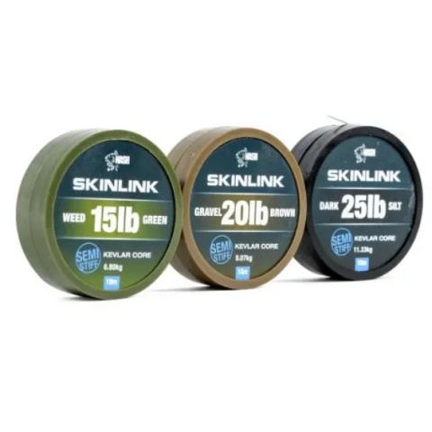 NASH Plecionka SkinLink Semi Siff 25lb 10m Silt