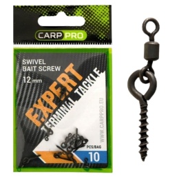 Carp PRO Igły Bait Screws + Swivel 12mm 10szt .6455-009