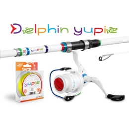 Delphin Zestaw Wędkarski YUPIE 1,80m 30g Wędka Kołowrotek Żyłka
