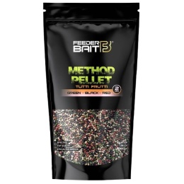 Feeder Bait Pellet 2mm Tutti Frutti Green Black Red