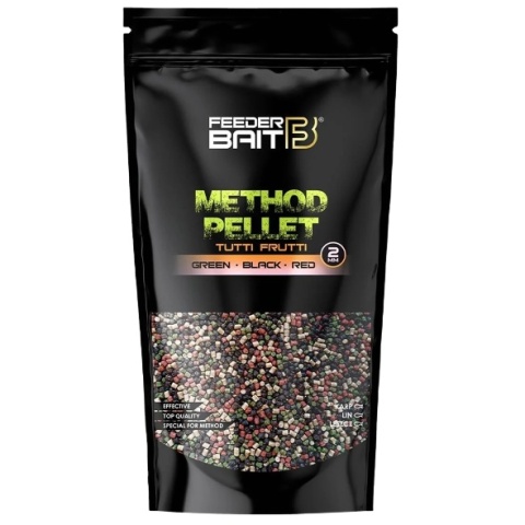 Feeder Bait Pellet 2mm Tutti Frutti Green Black Red
