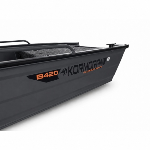 Kormoran Łódź Aluminiowa 420DVL Bass Wędkarska Szara Zabudowana