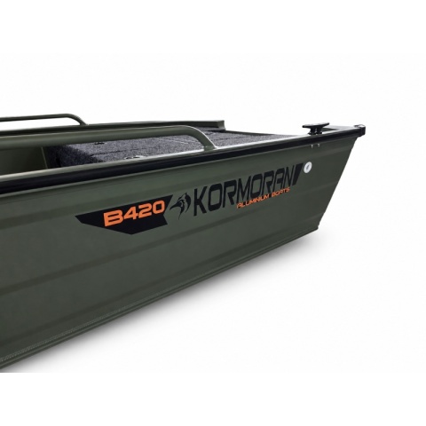 Kormoran Łódź Aluminiowa 420DVL Bass Wędkarska Zielona Zabudowana