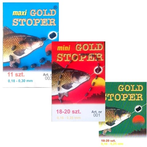 Maxi Gold Stopery Gumowe Na Żyłkę MINI Czerwone 18-20szt.