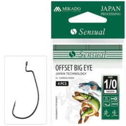 Mikado Haczyki Offset Big Eye #4/0 3szt. HS3315-4/0-BN