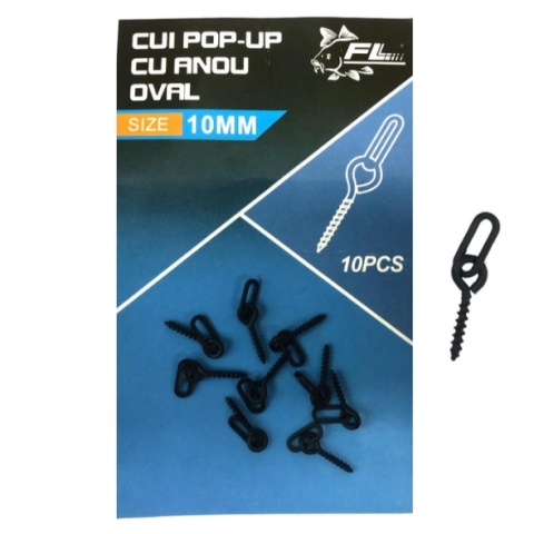 Miracle Fish FL Wkręty Do Przynęt z Pierścieniem Owalnym 10mm 10szt